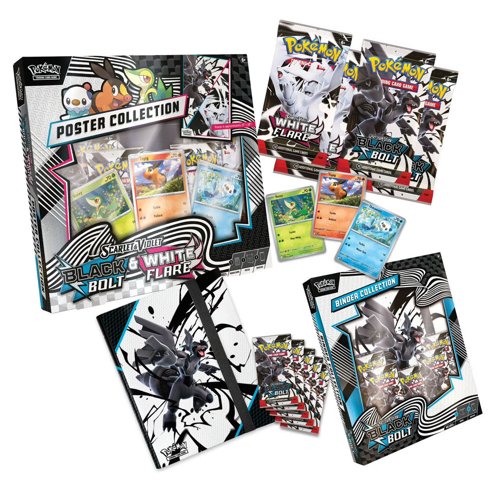 Black Bolt Pokémon Binder + Poster Collection with Booster Packs