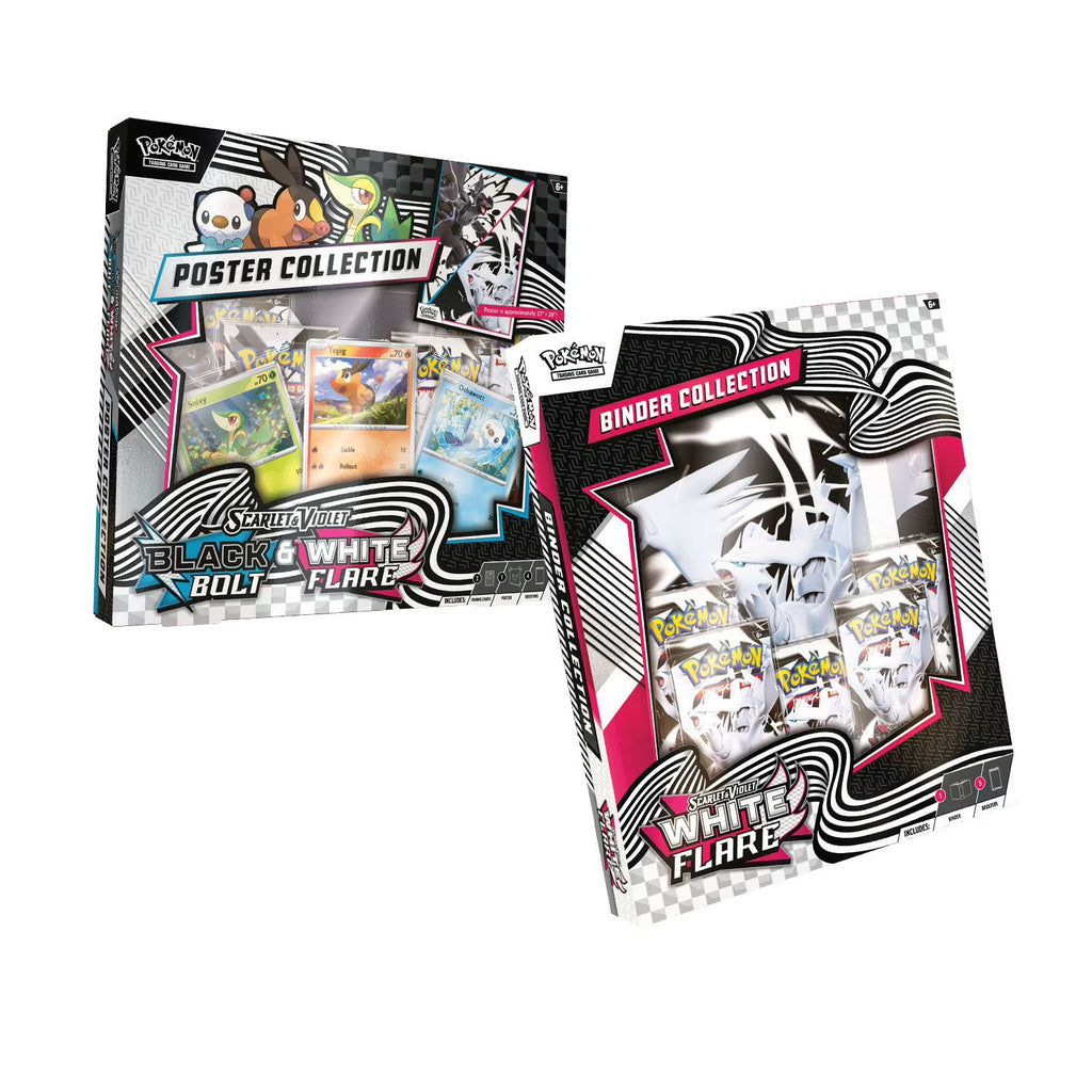 White Flare Pokémon Binder + Poster Collection with Booster Packs