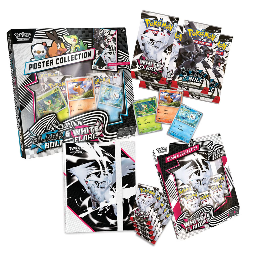 White Flare Pokémon Binder + Poster Collection with Booster Packs