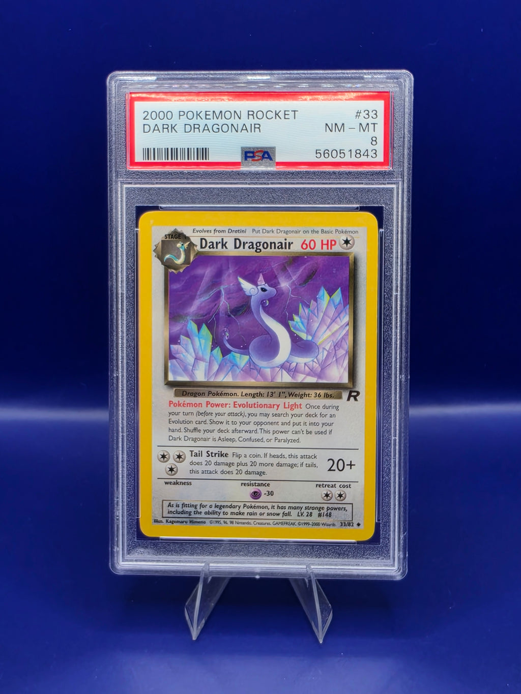 Dark Dragonair #33 - Pokemon Team Rocket PSA 8